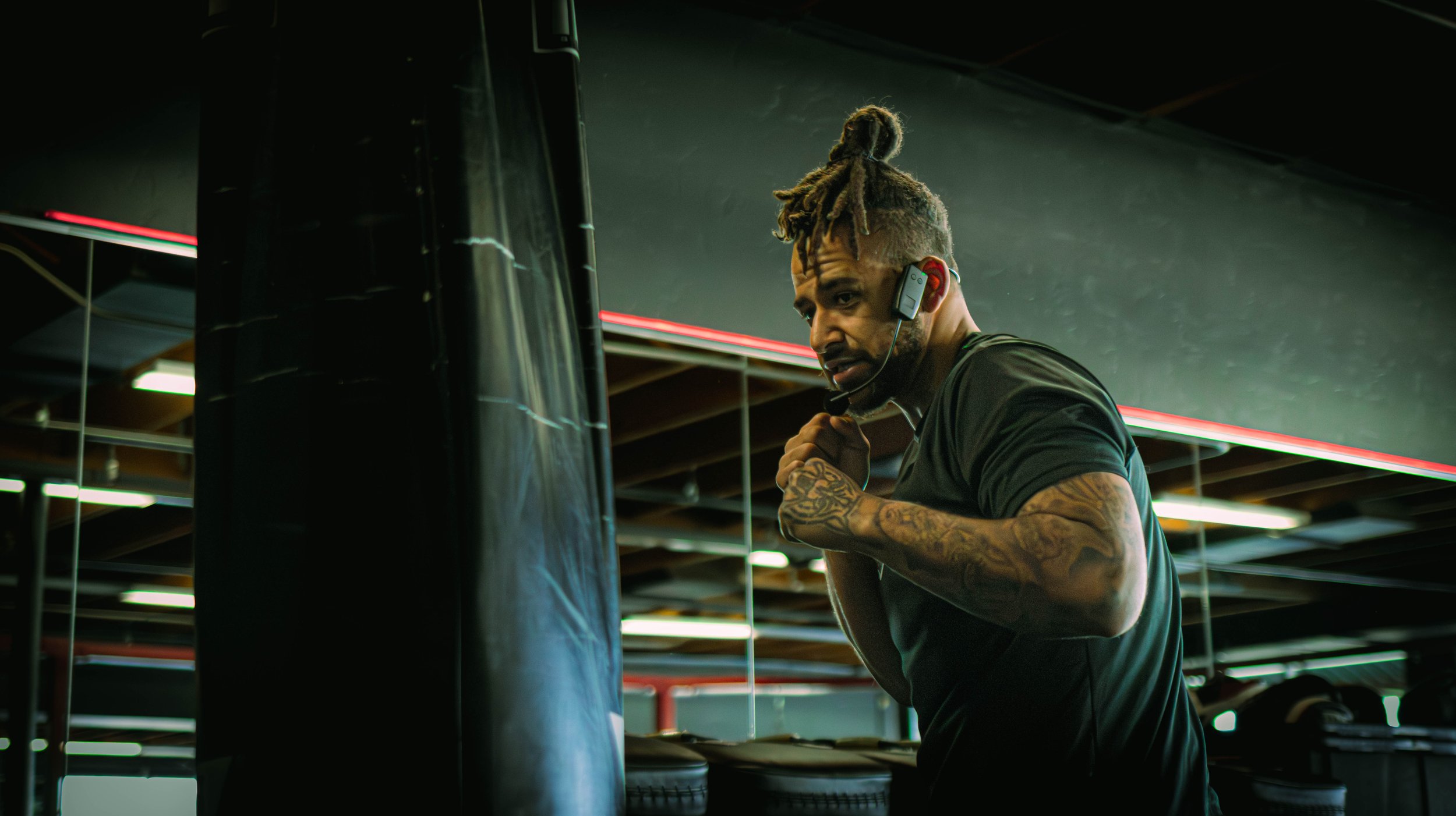Heavy bag training at Boxing Fit University in Tucson